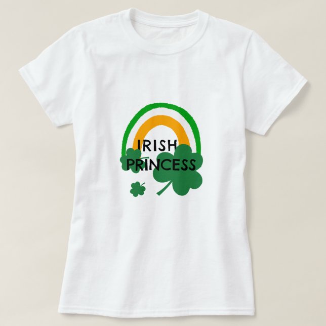Cute Irish Princess St. Patrick's Day t-shirt (Design Front)