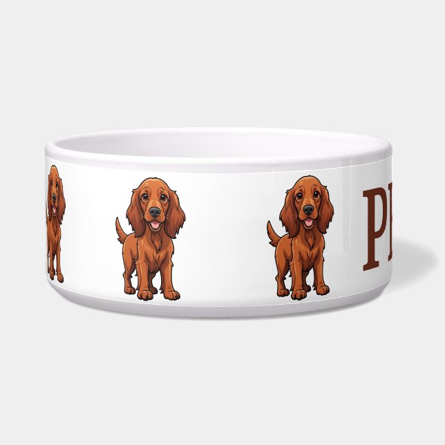 Cute Irish Setter Personalise (Left)