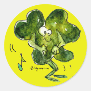Cute Irish Shamrock n Roll 07 Sticker