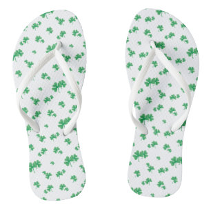 Cute Irish Shamrock Pattern Jandals