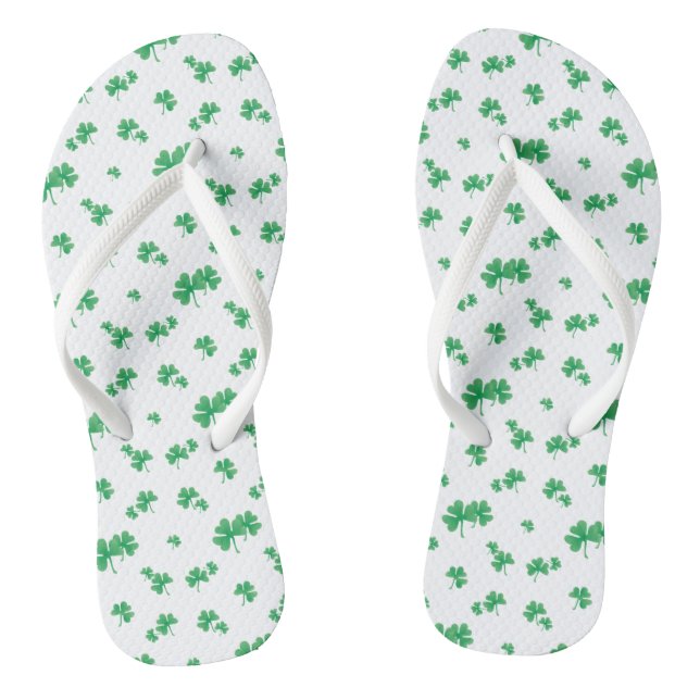 Cute Irish Shamrock Pattern Jandals (Footbed)