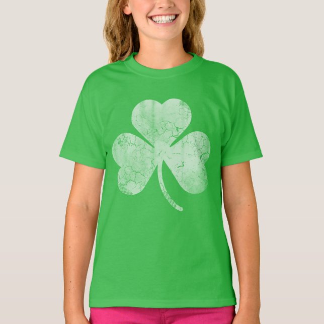 Cute Irish Shamrock St Patrick's Day T-Shirt (Front)