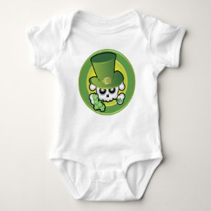 Cute Irish Skull Baby Bodysuit