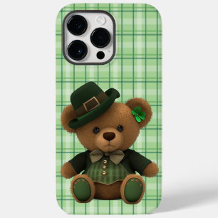 CUTE IRISH TEDDY BEAR WITH GREEN PLAID PATTERN Case-Mate iPhone 14 PRO MAX CASE