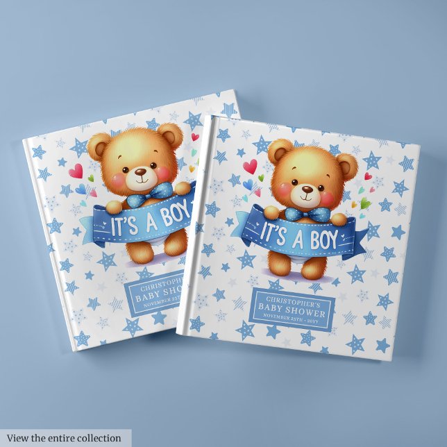 Cute It’s a boy guest book for baby shower party (Cute It’s a boy guest book for baby shower party)