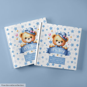 Cute It’s a boy teddy bear baby shower guest book