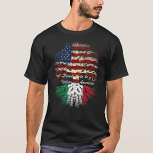 Cute Italian American Flag Tree Proud To Be Italia T-Shirt