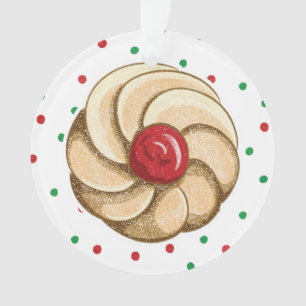 Cute Italian Christmas Cookie with Buon Natale Ornament