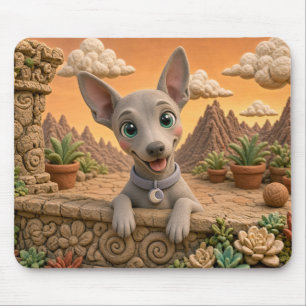 Cute Italian Greyhound Puppy, Baby Dog Mouse Pad