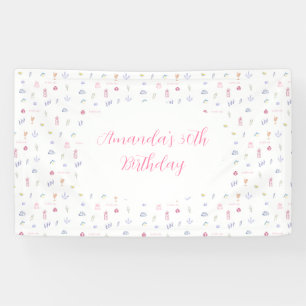 Cute Italian Minimalist Birthday Banner
