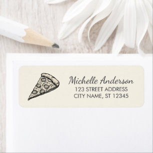 Cute Italian Pizzeria Pizza Return Address        