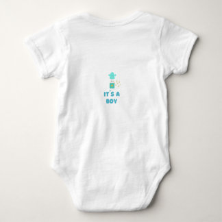 Cute "It's a Boy" Baby Shower Cartoon Bodysuit