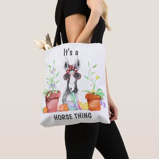 Cute It's A Horse Thing Tote Bag (Close Up)