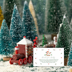 Cute It's Cold Outside Books For Santa Baby Shower Enclosure Card