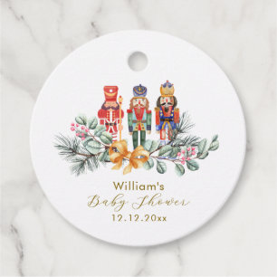 Cute It's Cold Outside Nutcracker Baby Shower Favour Tags