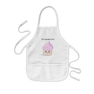 Cute It's cupcake time apron