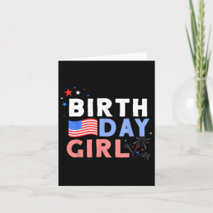 Cute It's My Birthday 4th Of July Design For Women Card