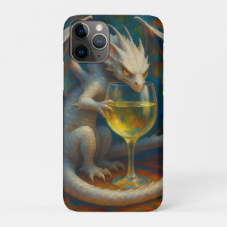 Cute Ivory Dragon & White Wine Fantasy Art Case-Mate iPhone Case