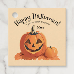 Cute Jack-o-Lantern Halloween Favour Tags