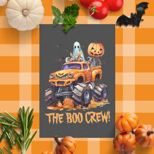 Cute Jack o Lantern Modern Monster Truck Halloween Tissue Paper