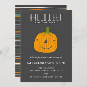 Cute Jack O'lantern  Halloween Party Invitation