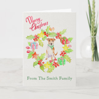 Cute Jack Russell Dog Christmas Card
