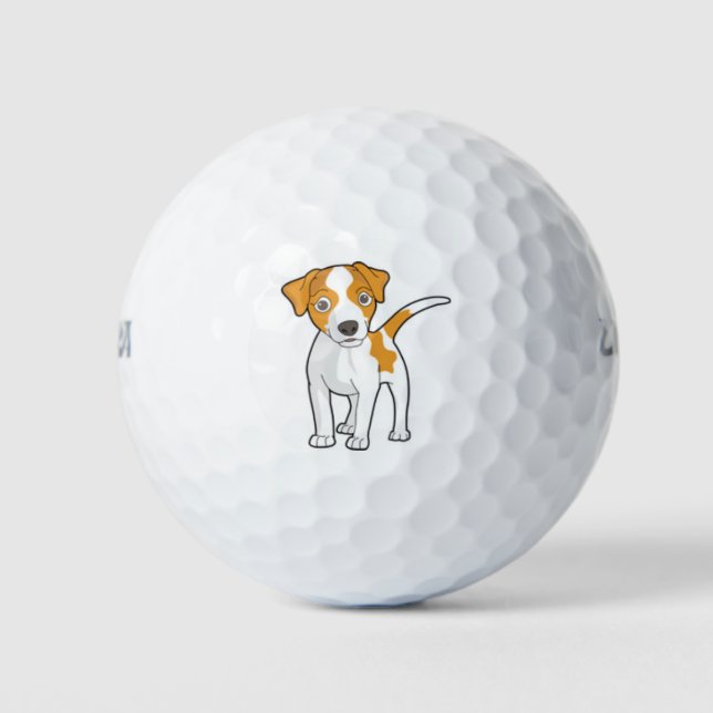 cute jack russell golf ball (Front)