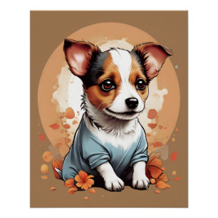 Cute Jack Russell Puppy Poster