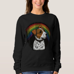 Cute Jack Russell Terrier Dog on Jack Russell Terr Sweatshirt