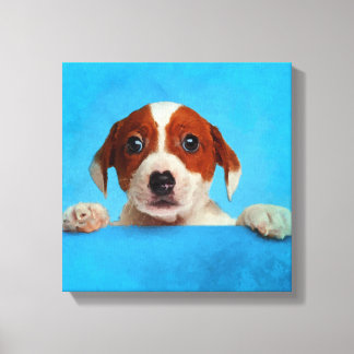 Cute Jack Russell Terrier Puppy Canvas Print
