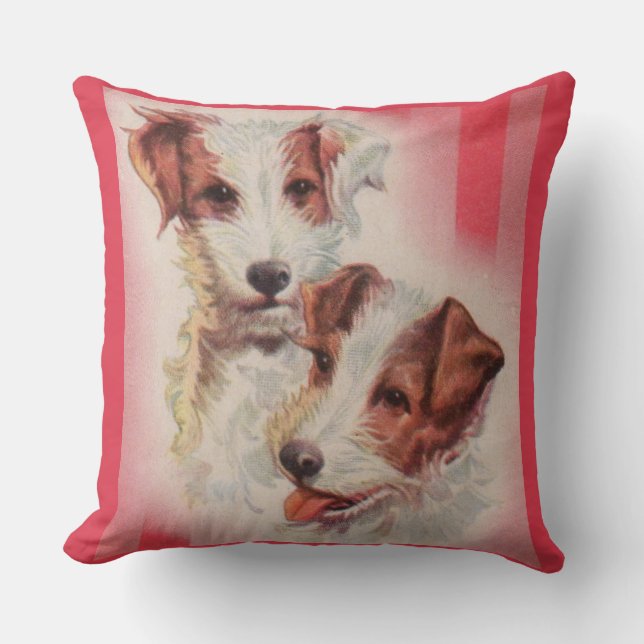CUTE Jack Russell terriers illustration Cushion (Front)