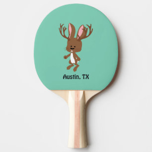 Cute Jackalope - Austin, Texas Ping Pong Paddle