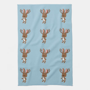 Cute Jackalope Tea Towel