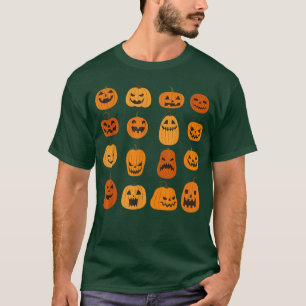 Cute JackOLantern Halloween Pumpkin Face T-Shirt