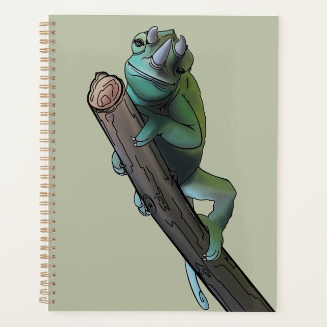 Cute Jackson’s Chameleon Planner (Front)