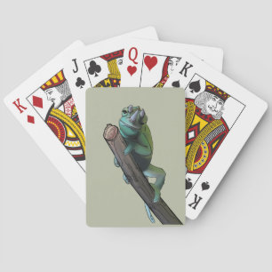 Cute Jackson’s Chameleon Playing Cards