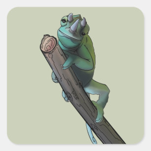 Cute Jackson’s Chameleon Square Sticker