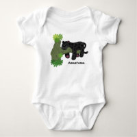 Cute jaguar black panther cat cartoon illustration