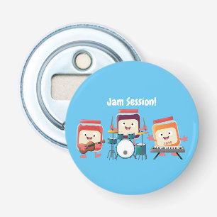 Cute jam session cartoon musician humour bottle opener