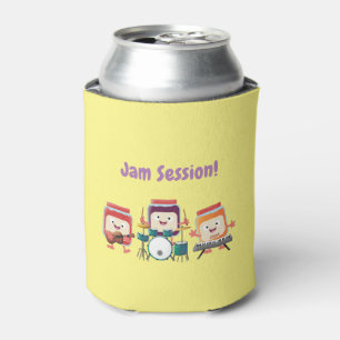 Cute jam session cartoon musician humour can cooler