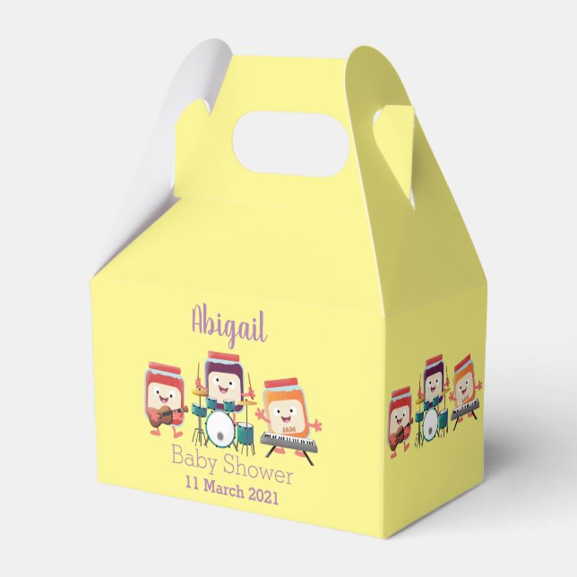 Cute jam session cartoon musician humour favour box (Front Side)