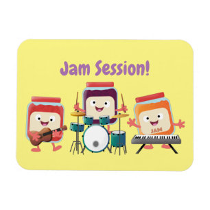 Cute jam session cartoon musician humour magnet