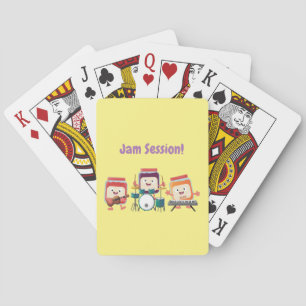 Cute jam session cartoon musician humour playing cards