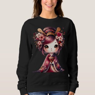 Cute Japanese Geisha Sweatshirt