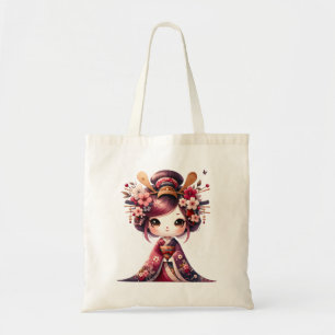 Cute Japanese Geisha Tote Bag