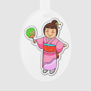 Cute Japanese Girl Ornament
