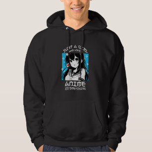 Cute Japanese Kawaii Anime Girl Illustration Graph Hoodie