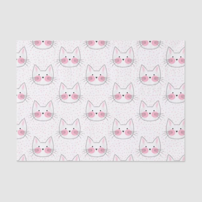 Cute Japanese Kawaii Kitty Cats Tissue Paper (Front)