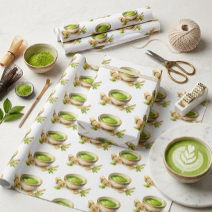 Cute Japanese Matcha Lover  Wrapping Paper