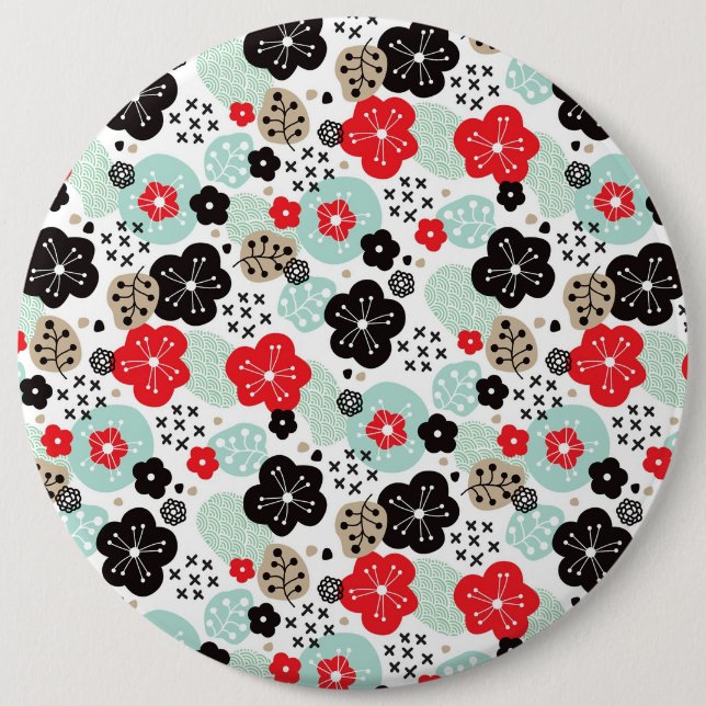 Cute Japanese patterns design 6 Cm Round Badge (Front)